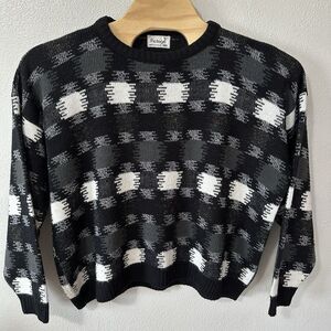 Vintage Protege by Tag Abstract Knit‎ Sweater Men's XL Made in USA Coogi Style